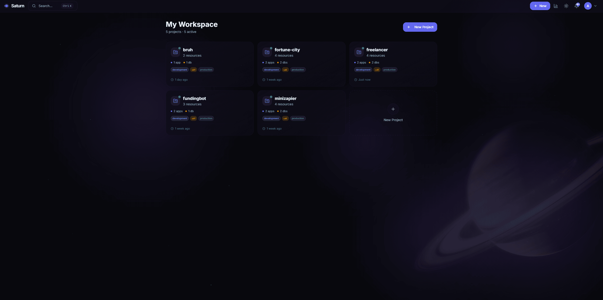 Saturn Platform screenshot 1